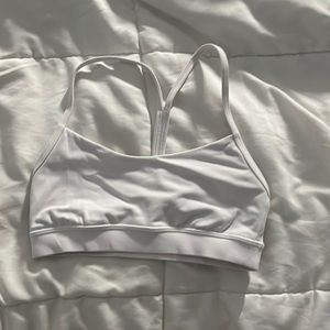 White Lululemon Flow Y Nulu Sports Bra